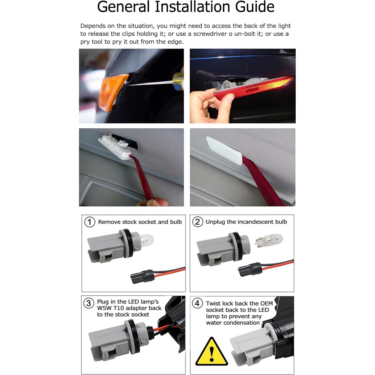 Luz Marcadora Lateral LED Ahumada iJDMTOY para Subaru 1993-1999