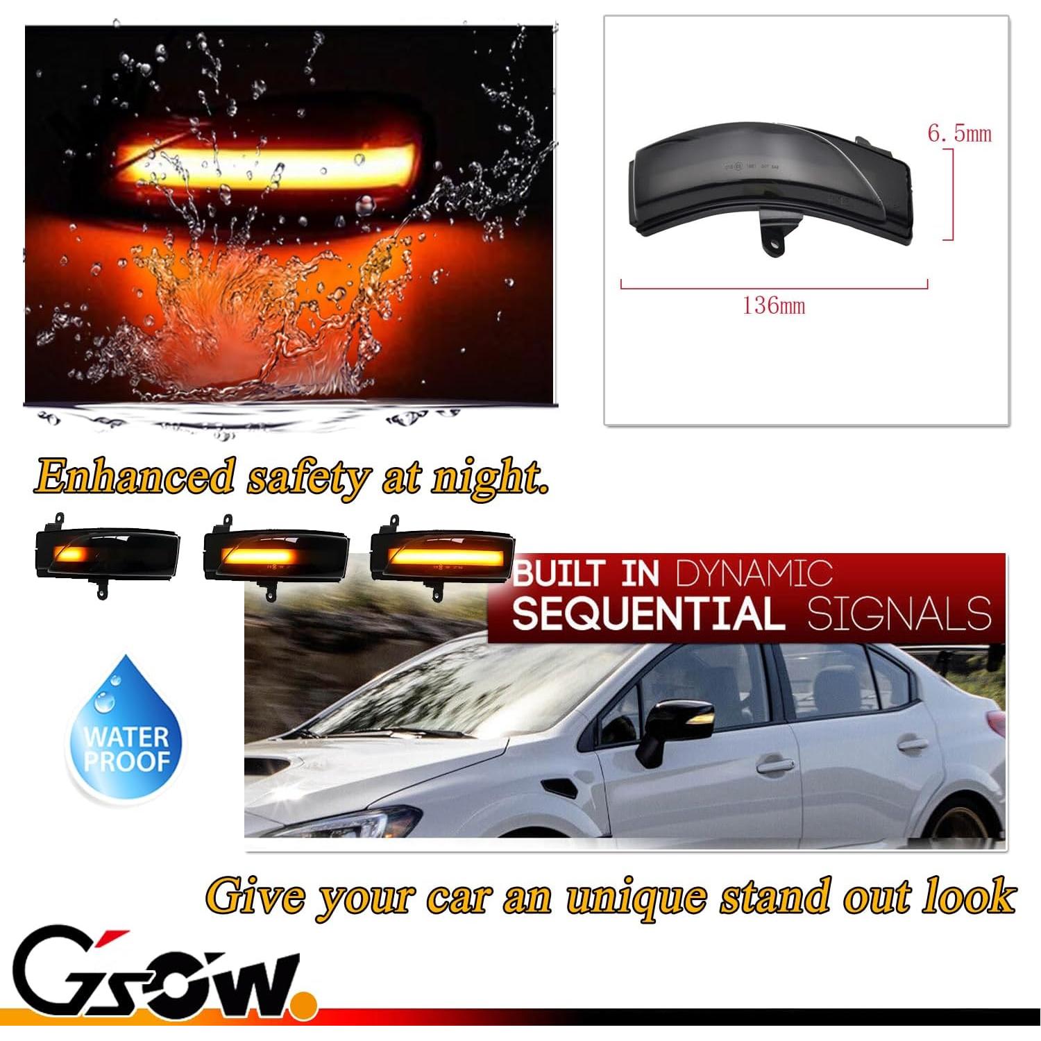 Luces de Señal de Giro LED GSOWO para Subaru 2014-2021