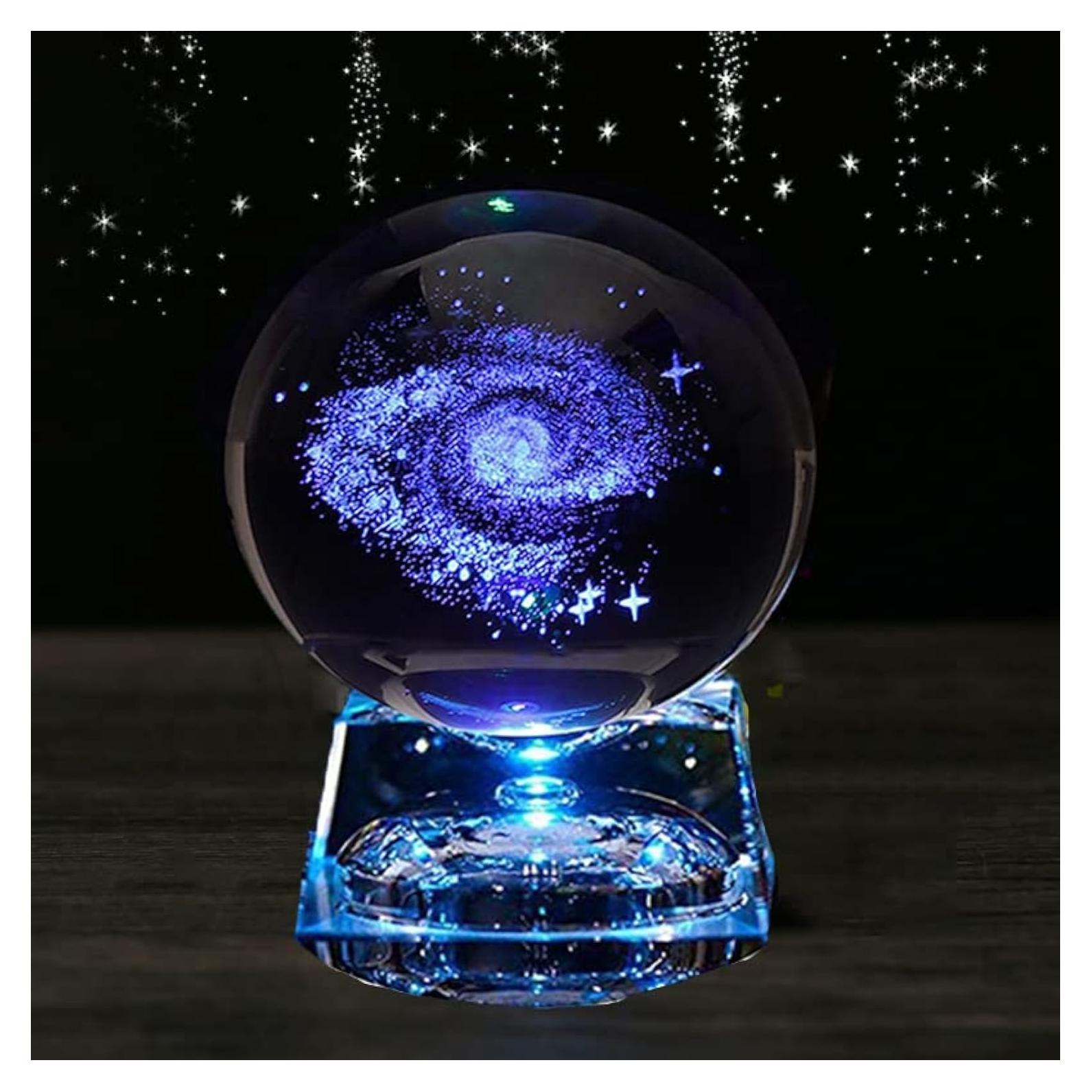Bola de Cristal Galáctica Zulux 80mm con Base LED