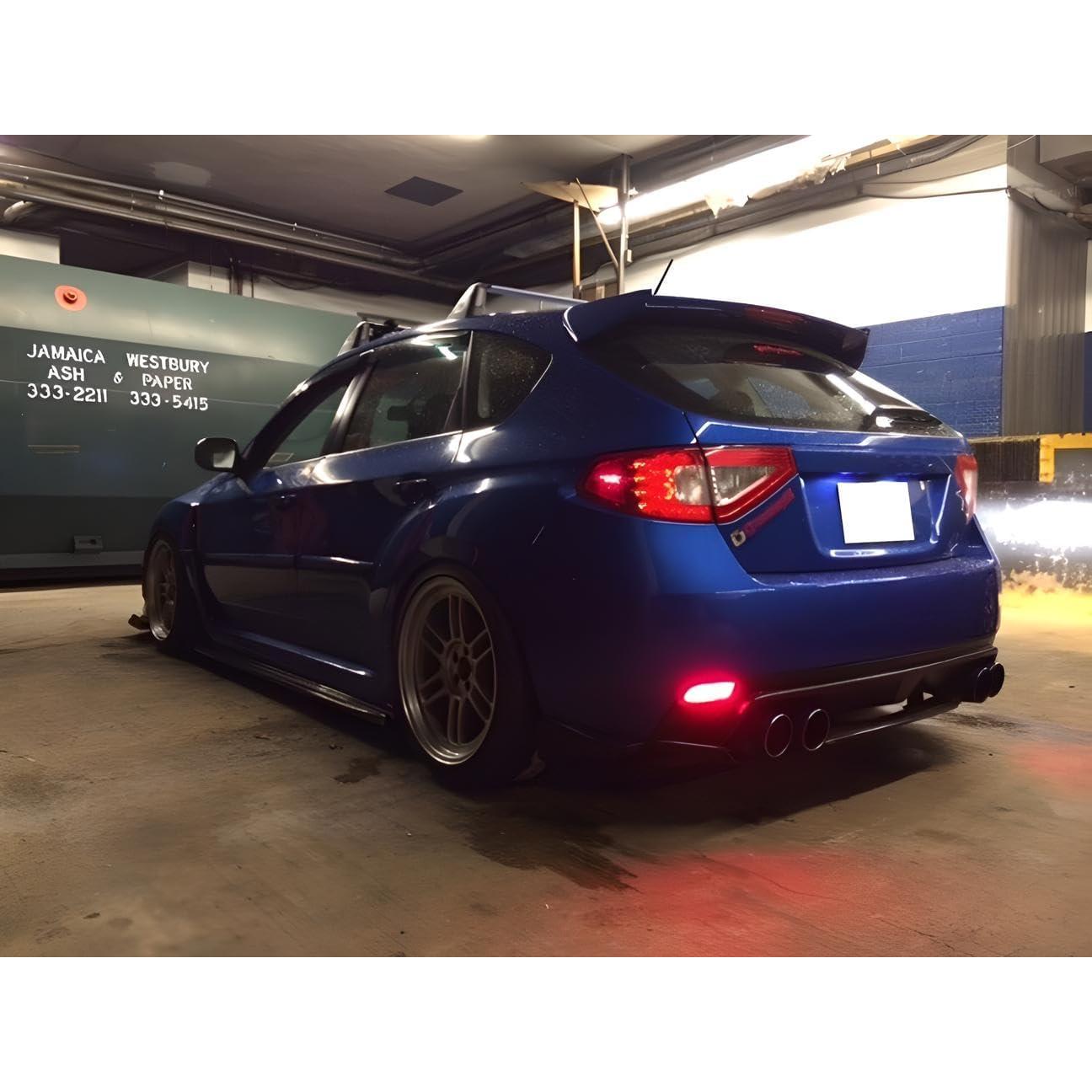 Luces LED Reflectoras de Parachoques iJDMTOY Rojo para Subaru