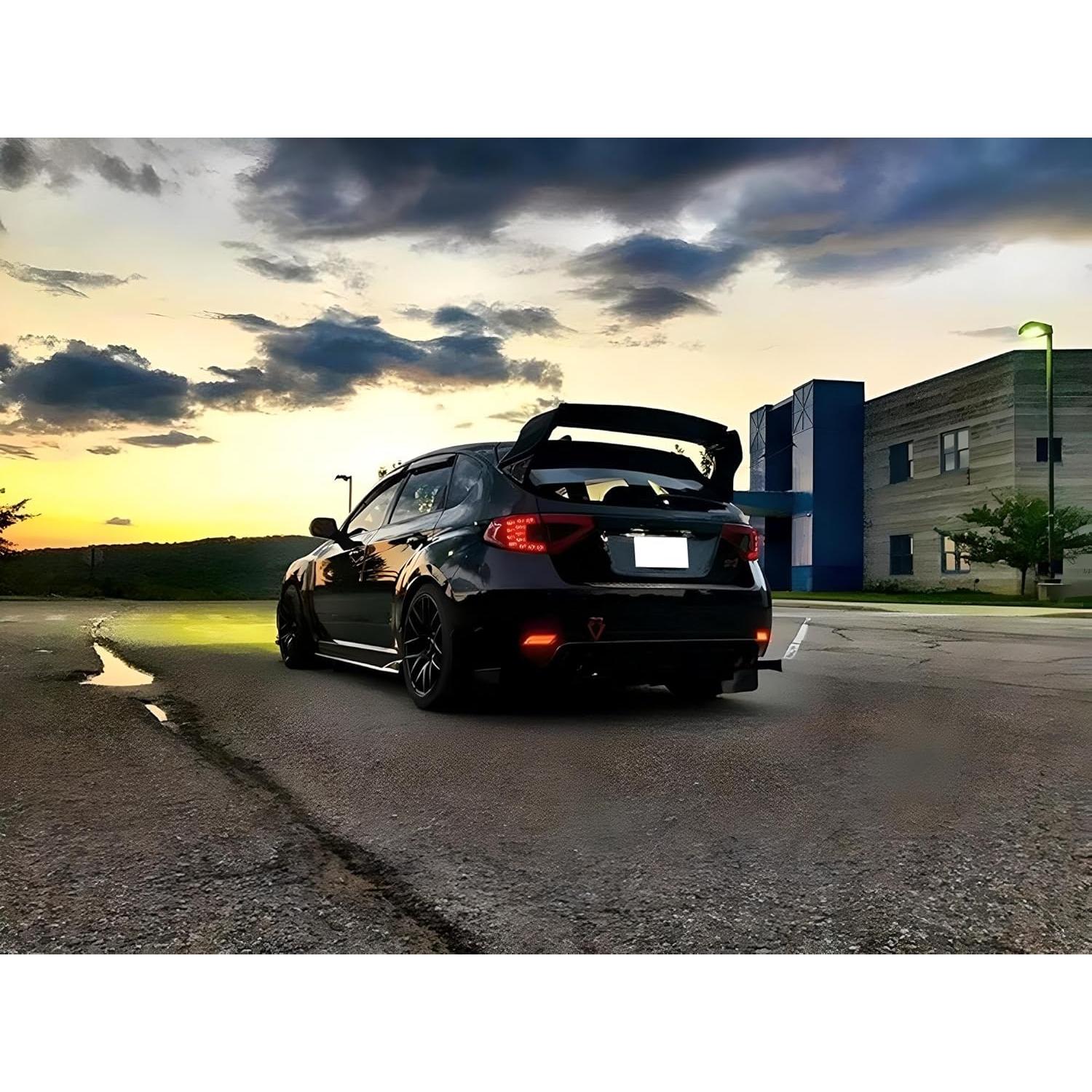 Luces LED Reflectoras de Parachoques iJDMTOY Rojo para Subaru