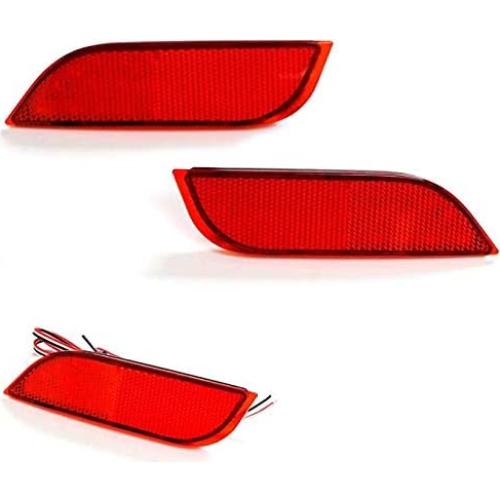 Luces LED Reflectoras de Parachoques iJDMTOY Rojo para Subaru