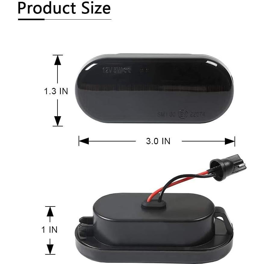 Gempro Luz de Señal LED Ámbar Dinámico para VW Golf/Jetta/Passat