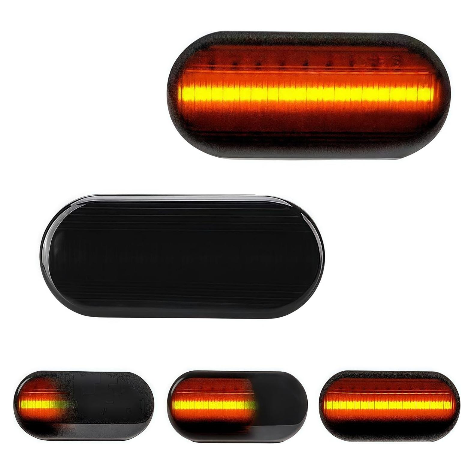 Luz de Señal de Giro LED HAHLOMEI Lente Ahumada para VW y Ford