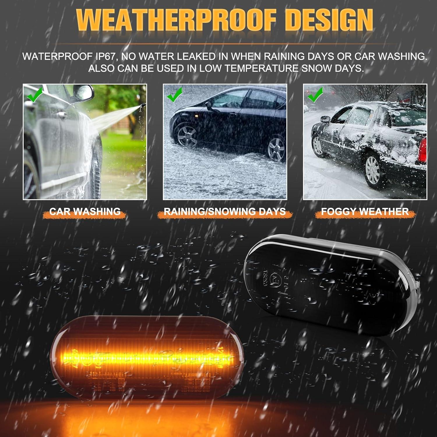 Luces de Marcador Lateral LED Gempro Ámbar VW MK4 Golf Jetta