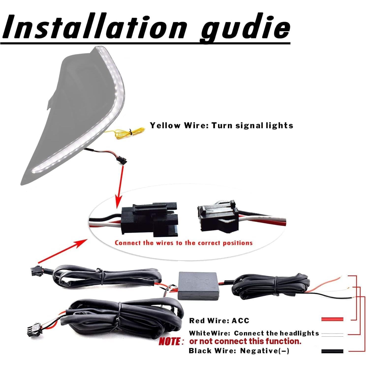 Luz de Niebla LED Frontal PGTOPONE para Toyota Highlander 2021-2023