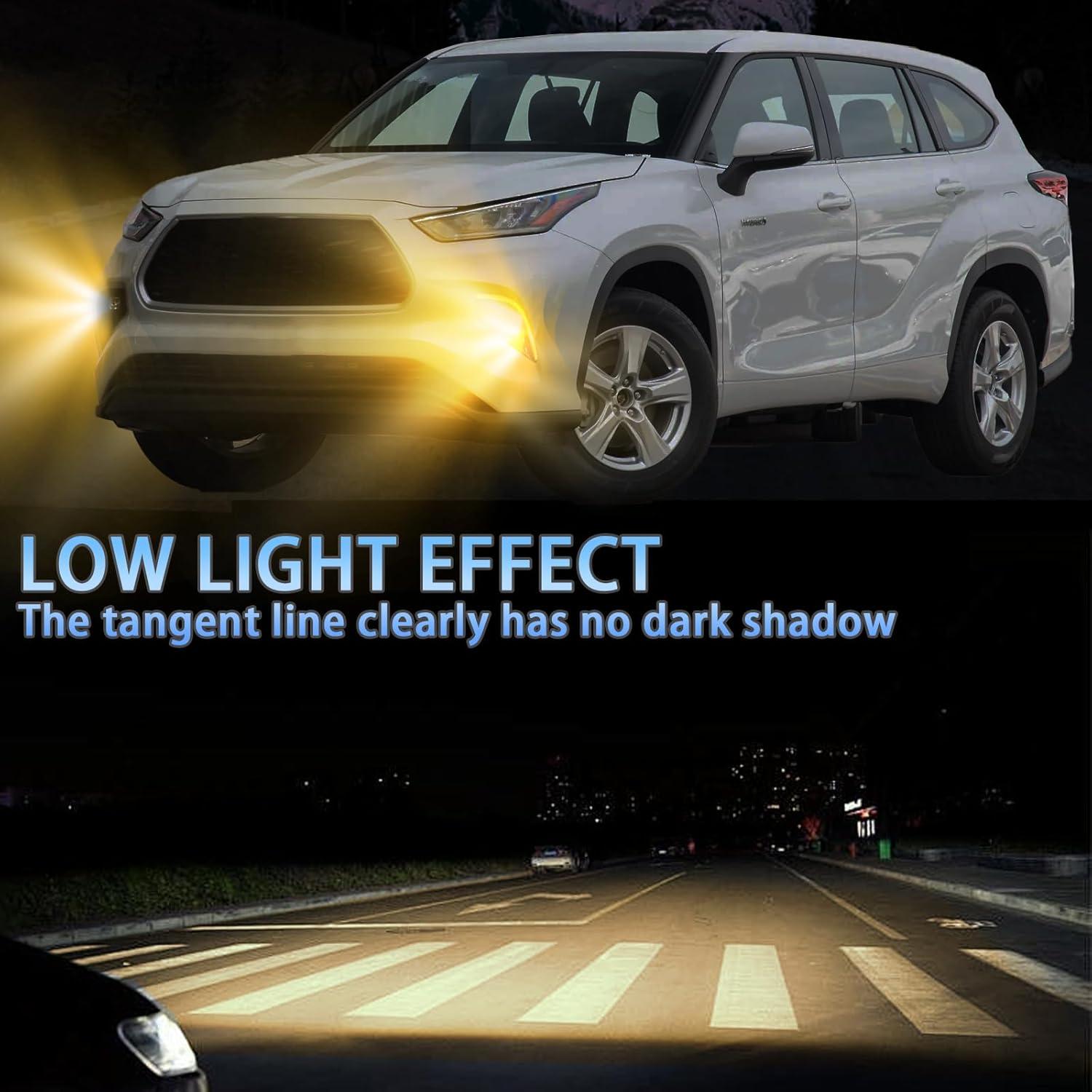 Luz de Niebla LED Frontal PGTOPONE para Toyota Highlander 2021-2023