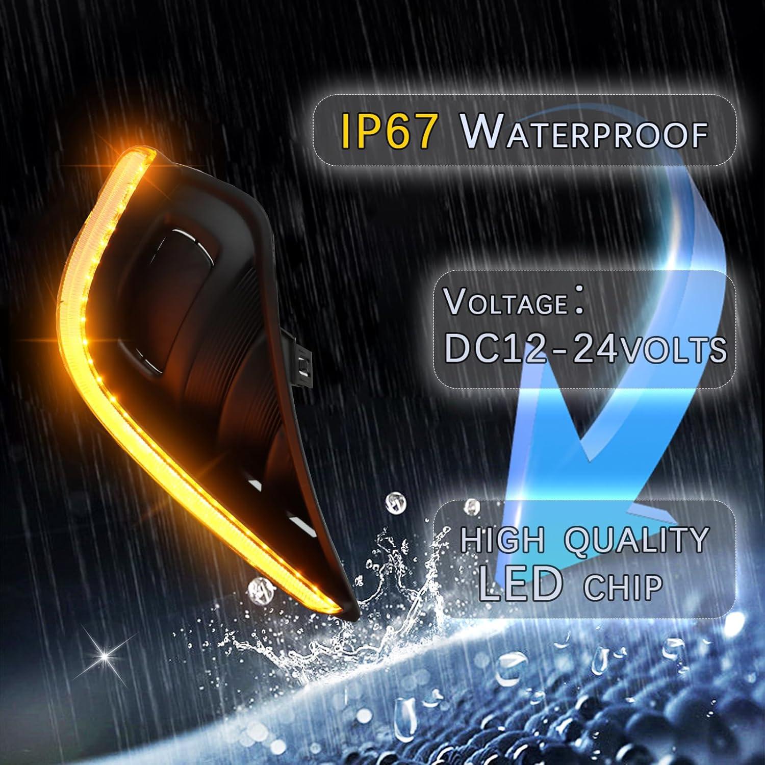 Luz de Niebla LED Frontal PGTOPONE para Toyota Highlander 2021-2023