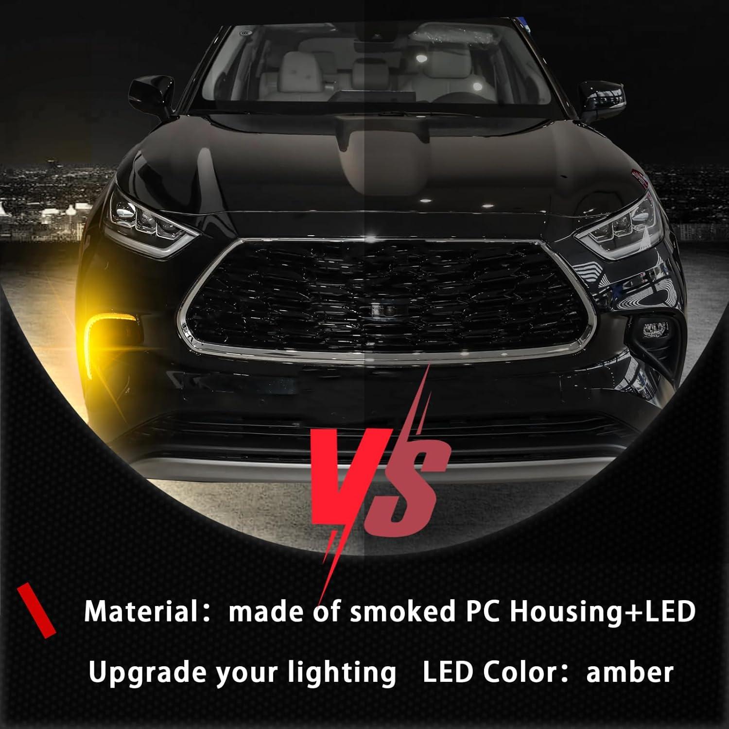 Luz de Niebla LED Frontal PGTOPONE para Toyota Highlander 2021-2023