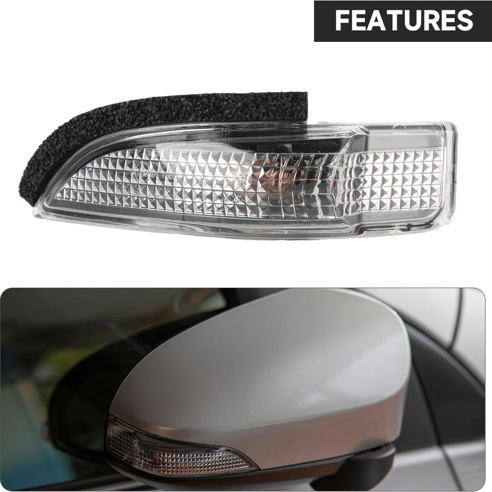 Espejo Lateral Izquierdo con Luz LED Toyota Corolla 2014-2019