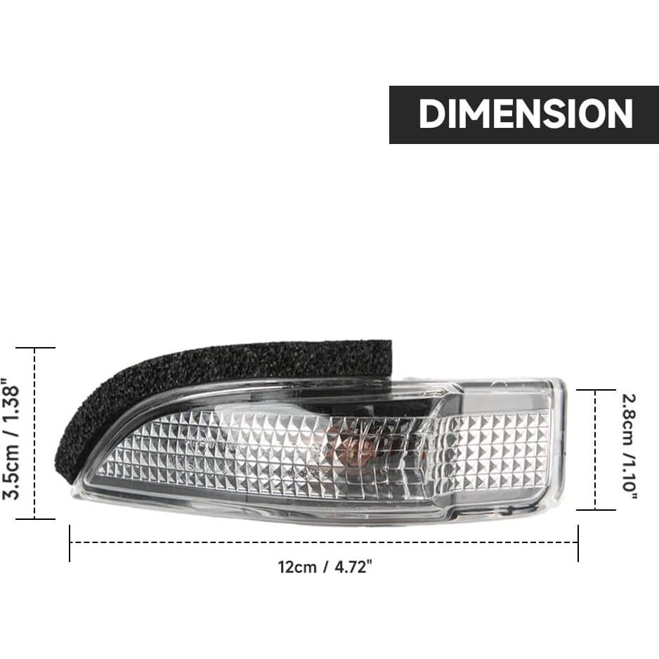 Espejo Lateral Izquierdo con Luz LED Toyota Corolla 2014-2019