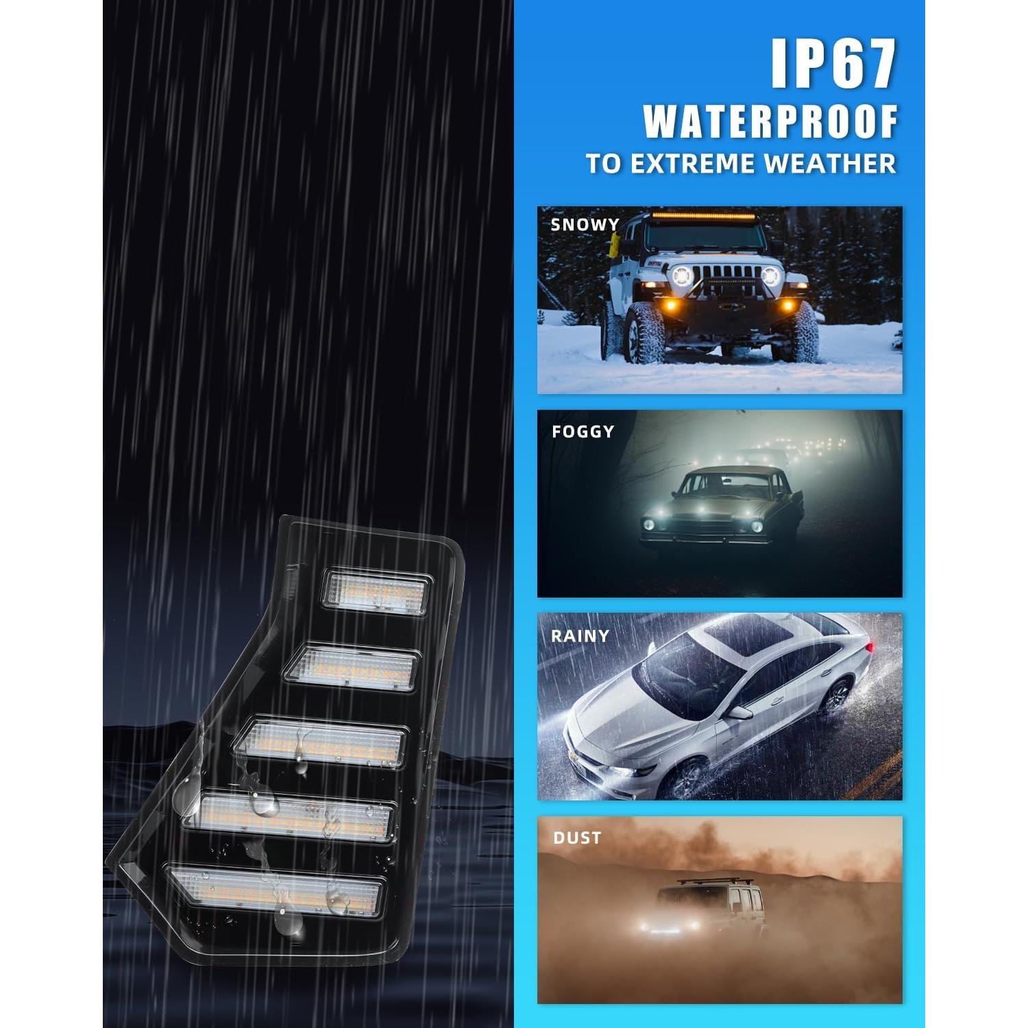 Luces Antiniebla LED DYNVEX Tacoma 2024-2025, Ámbar y Blanca