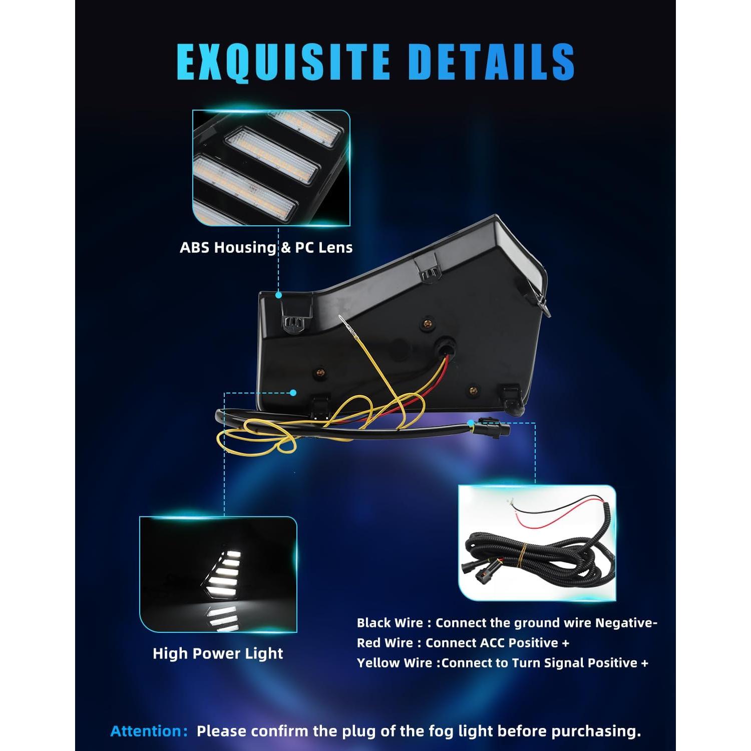 Luces Antiniebla LED DYNVEX Tacoma 2024-2025, Ámbar y Blanca