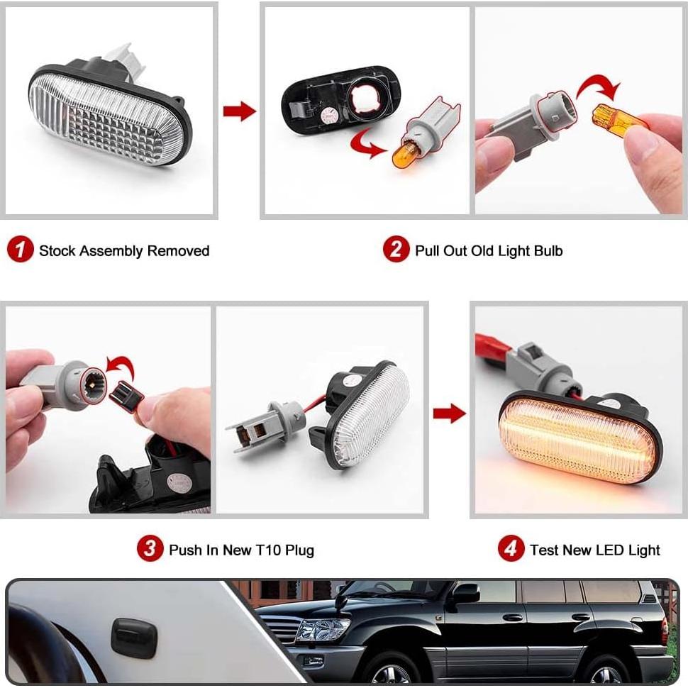 Luces de Marcador Lateral LED Dinámicas Mingrui para Toyota y Lexus