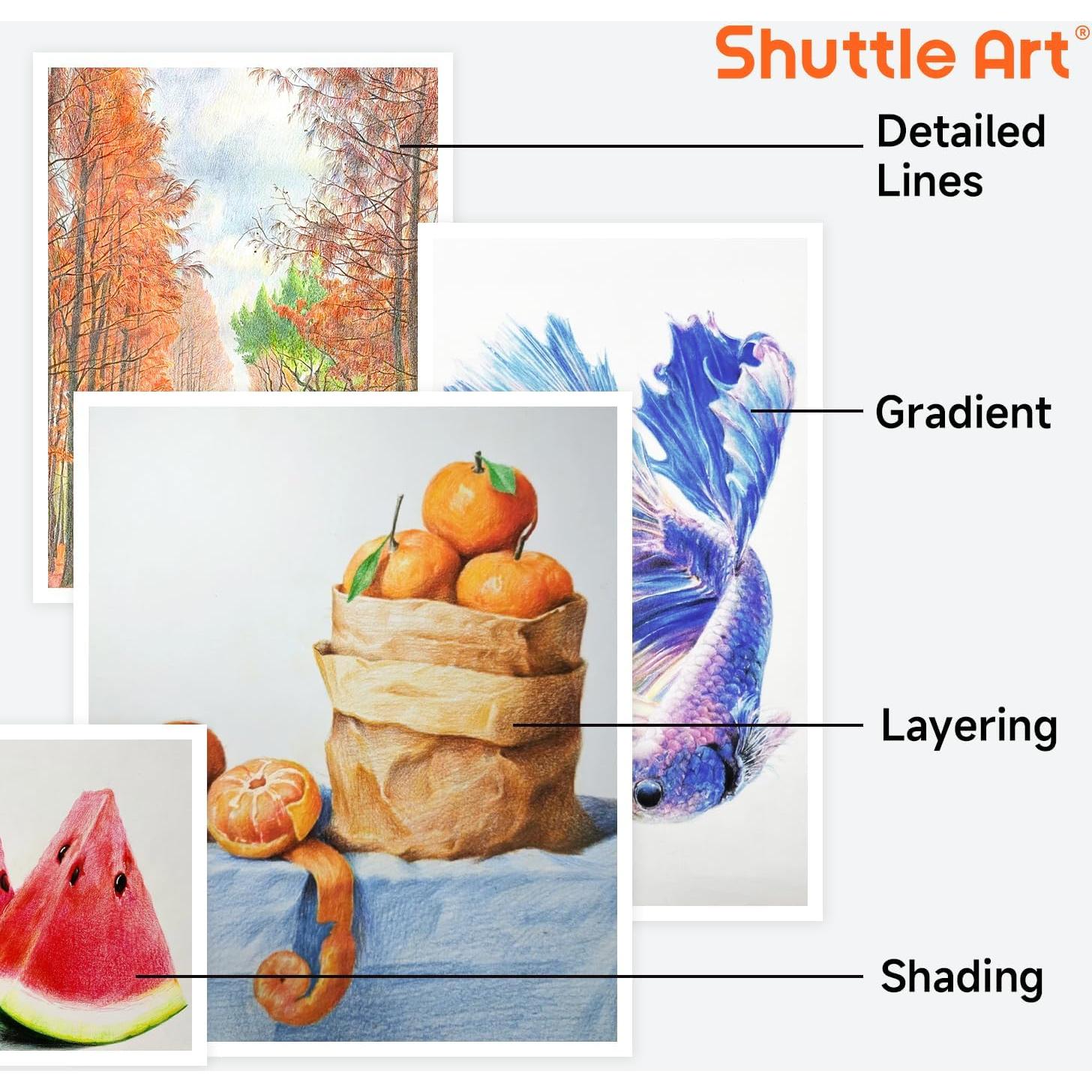 Set de 136 Lápices de Colores Shuttle Art - Multicolor