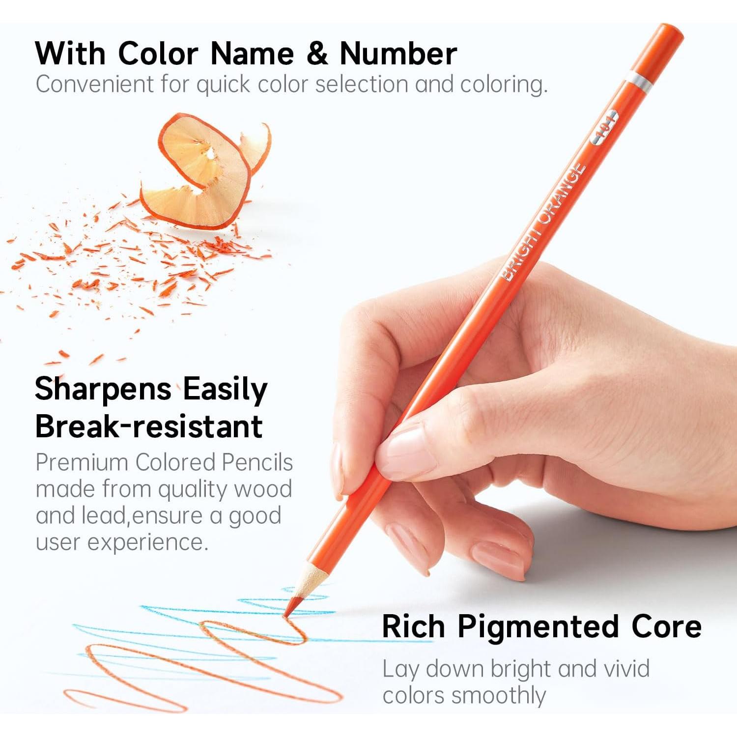 Set de 180 Lápices de Colores Shuttle Art con Sacapuntas