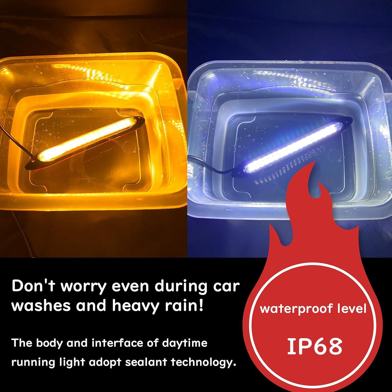 Tira LED DRL GZRUICA 15.5cm Impermeable Luz Diurna y Giro