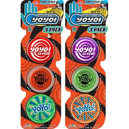 Yo-Yo Profesional JA-RU Paquete de 3 con Emojis Diversión