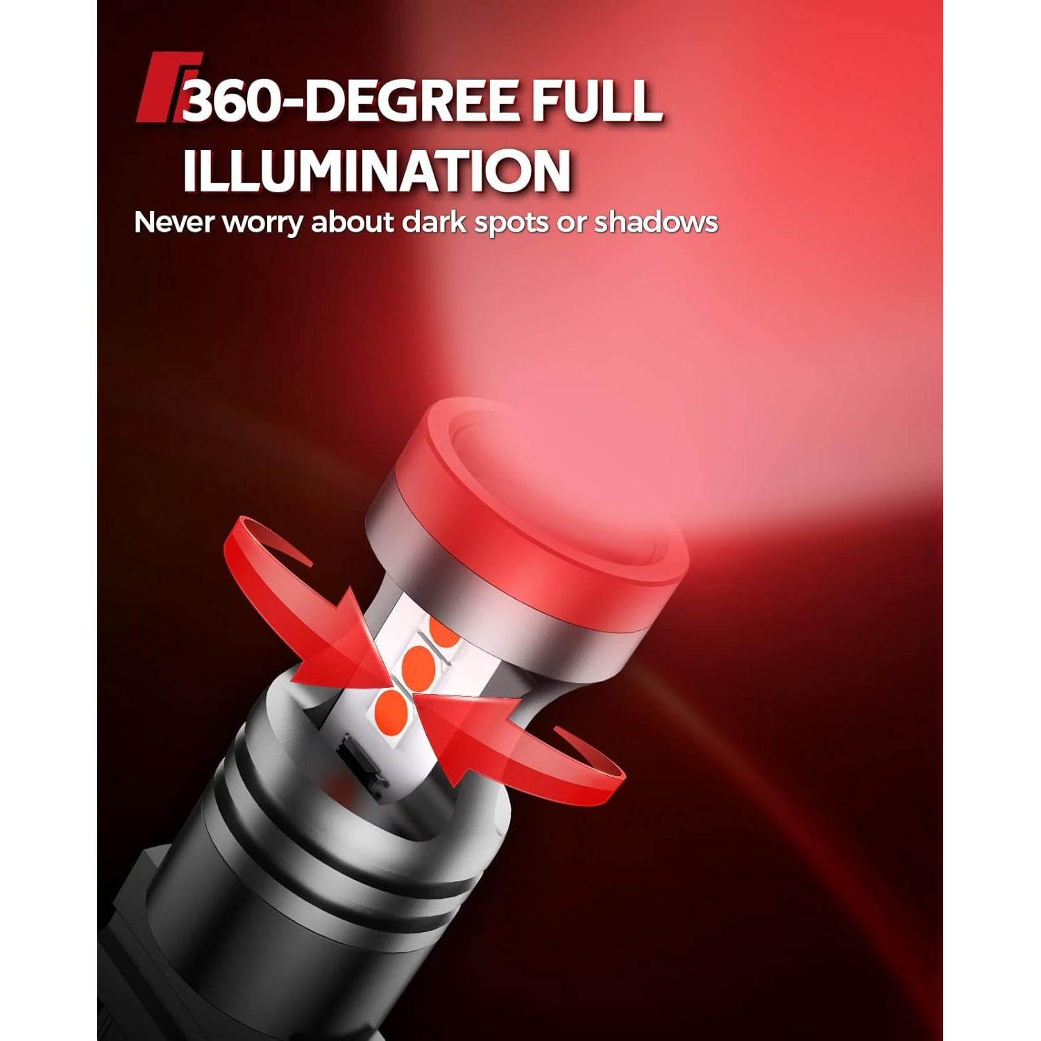 Bombillas LED Rojas Torchbeam 3157 3156 1800 LM para Automóviles