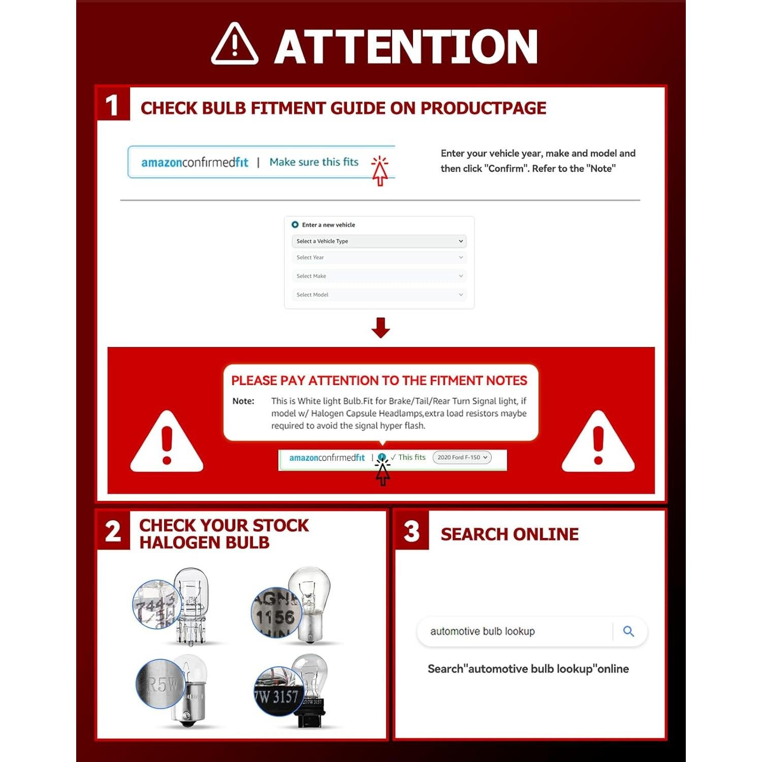 Bombillas LED Rojas Torchbeam 3157 3156 1800 LM para Automóviles
