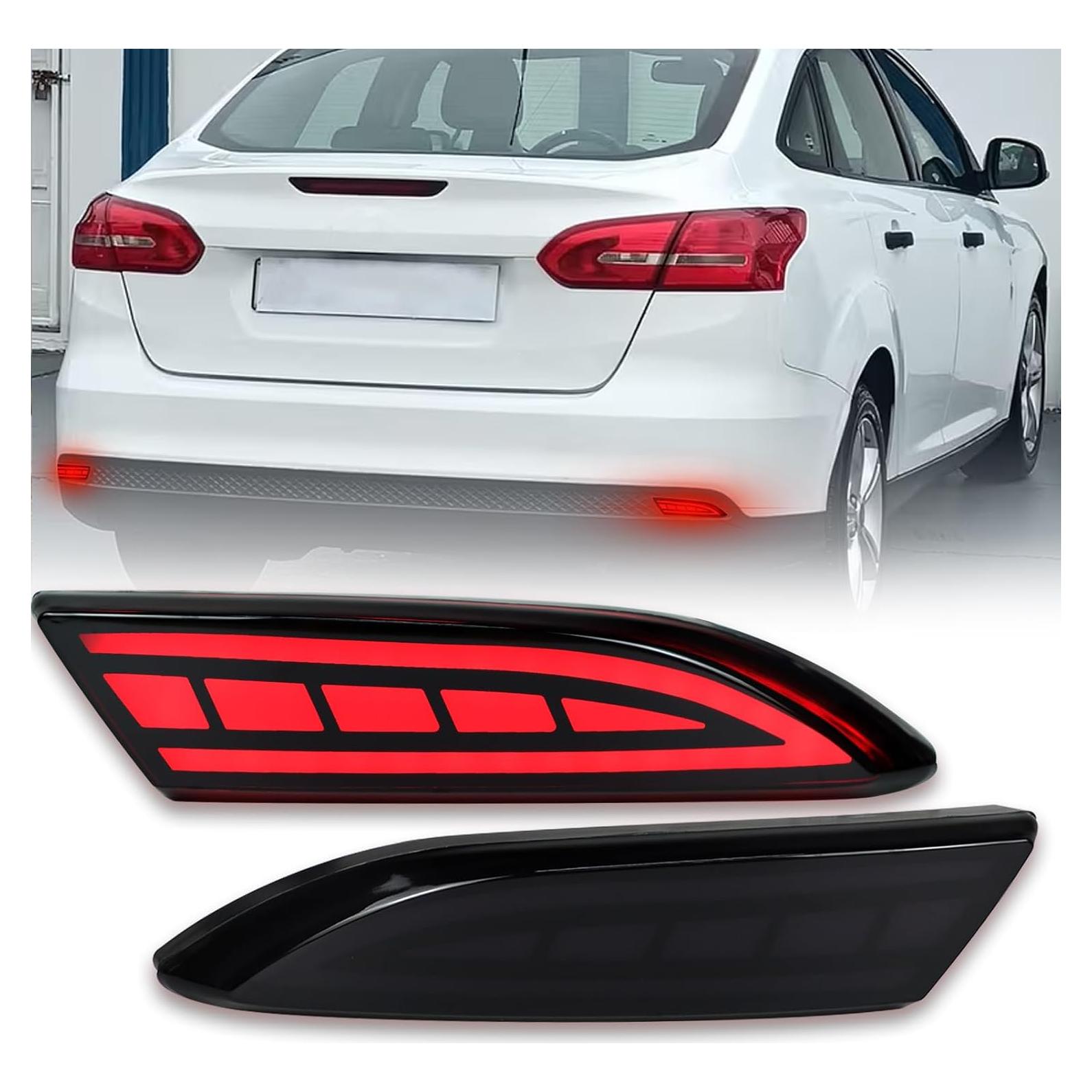 Reflectores LED traseros PGTOPONE para Ford Focus 2012-2018