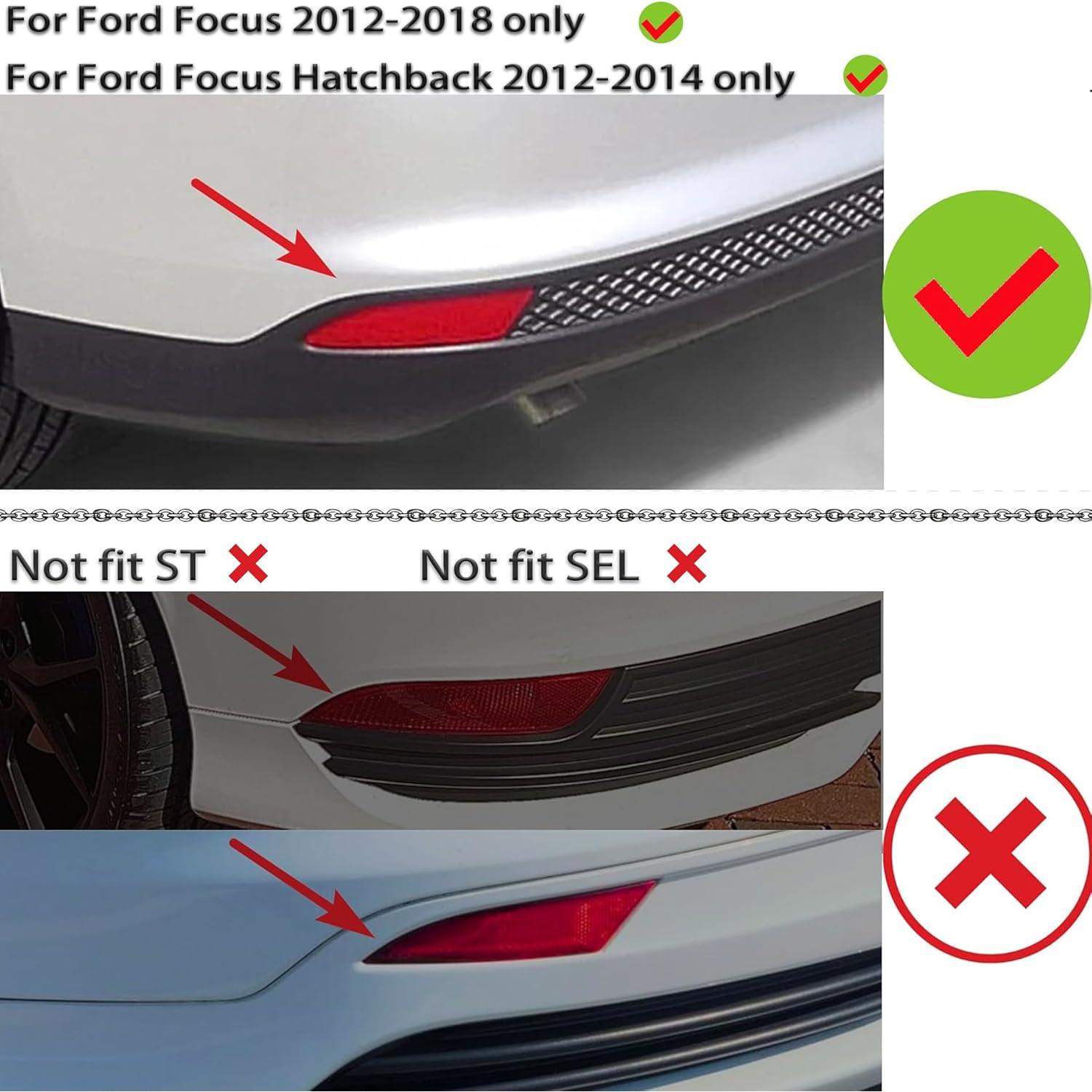 Reflectores LED traseros PGTOPONE para Ford Focus 2012-2018