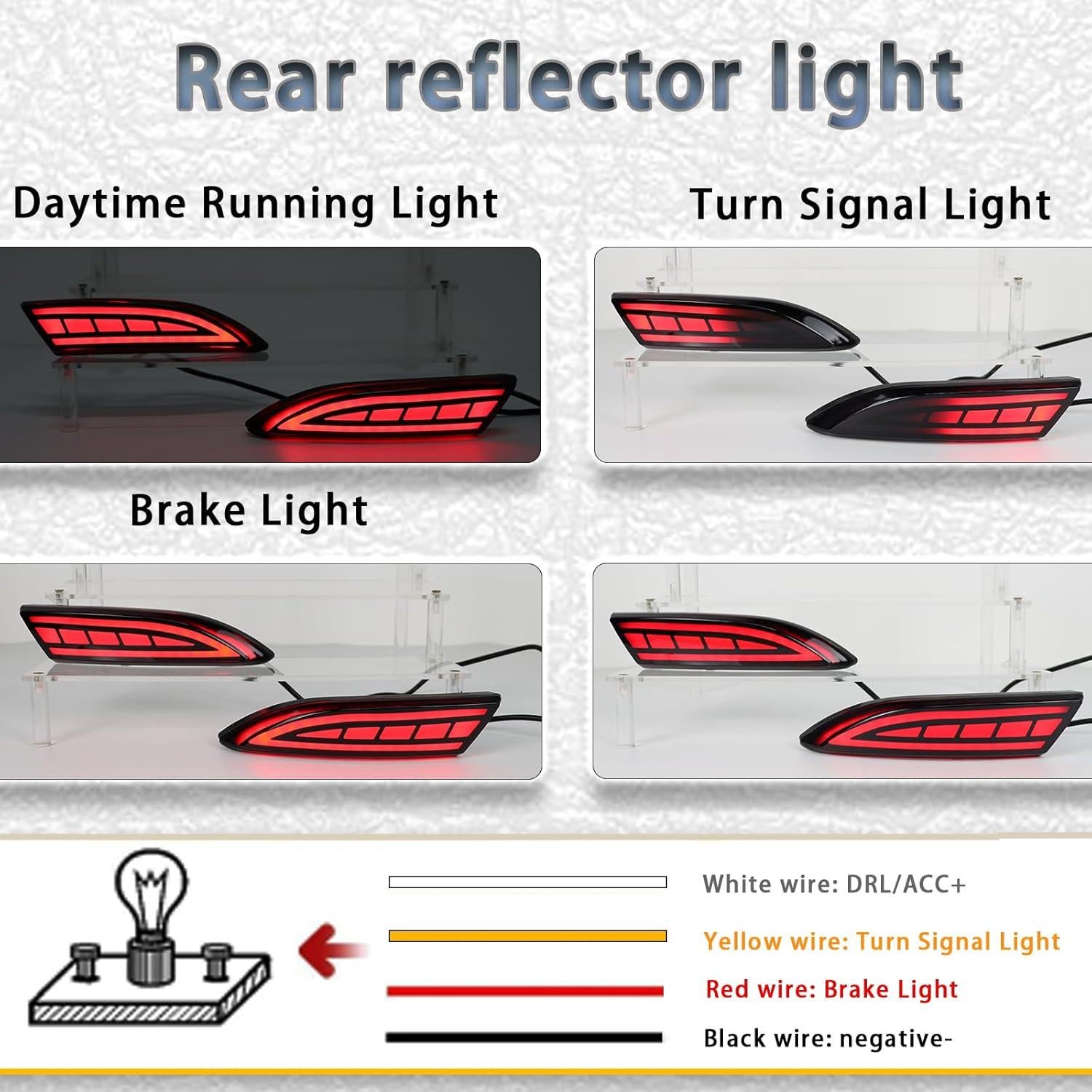 Reflectores LED traseros PGTOPONE para Ford Focus 2012-2018