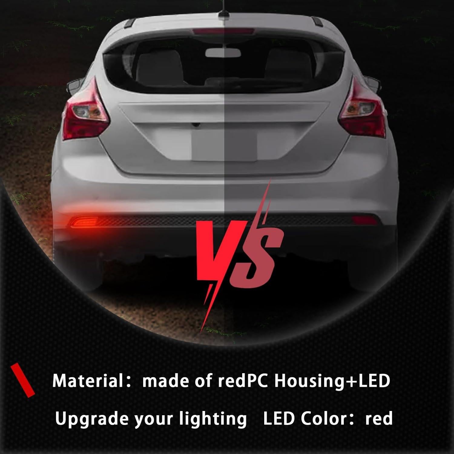 Reflectores LED traseros PGTOPONE para Ford Focus 2012-2018