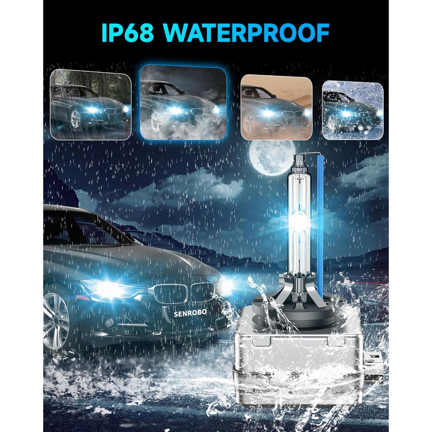 Bombillas D1S HID Xenón SENROBO 8000K para BMW 2007-2019