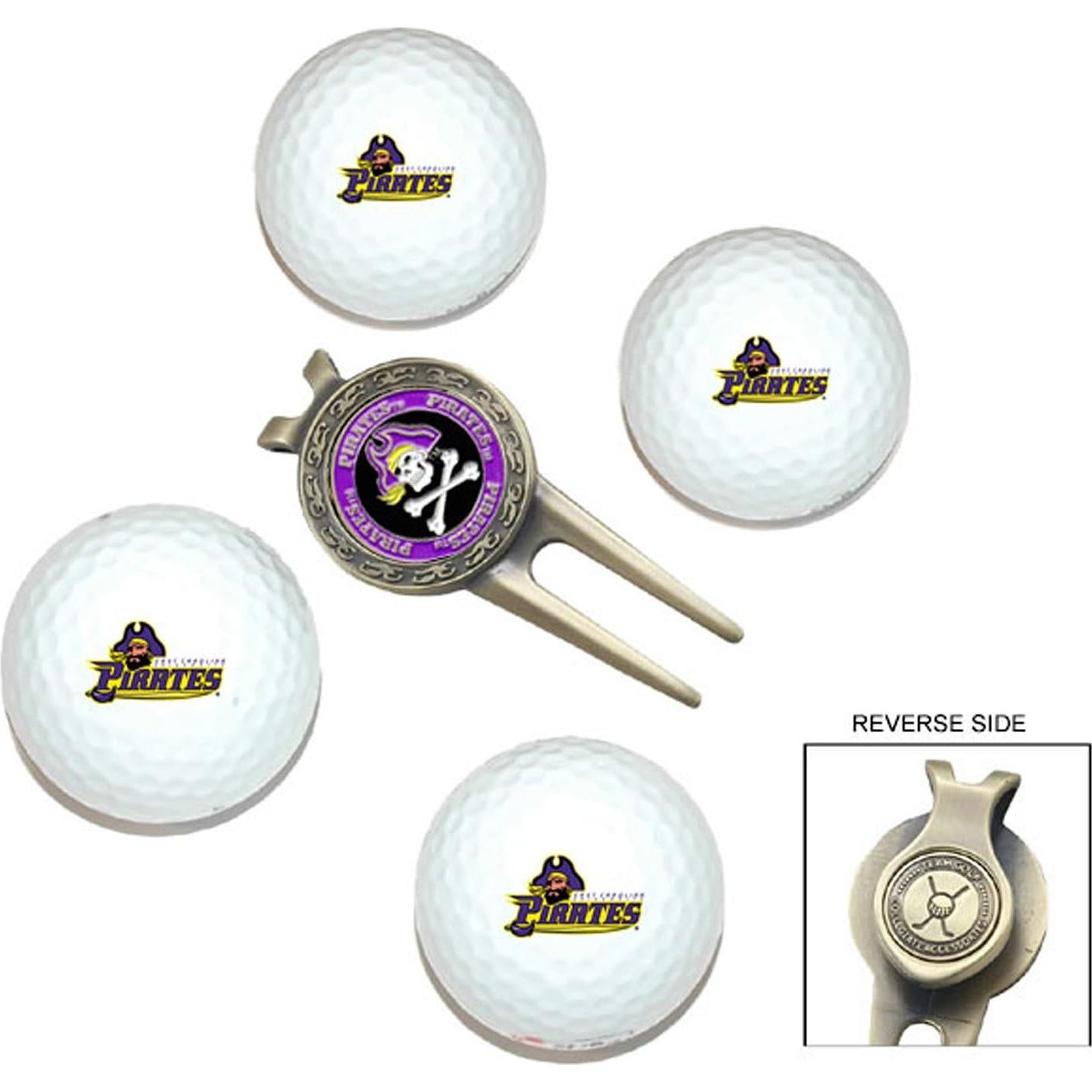 Set de 4 Bolas de Golf Team Golf + Herramienta Divot