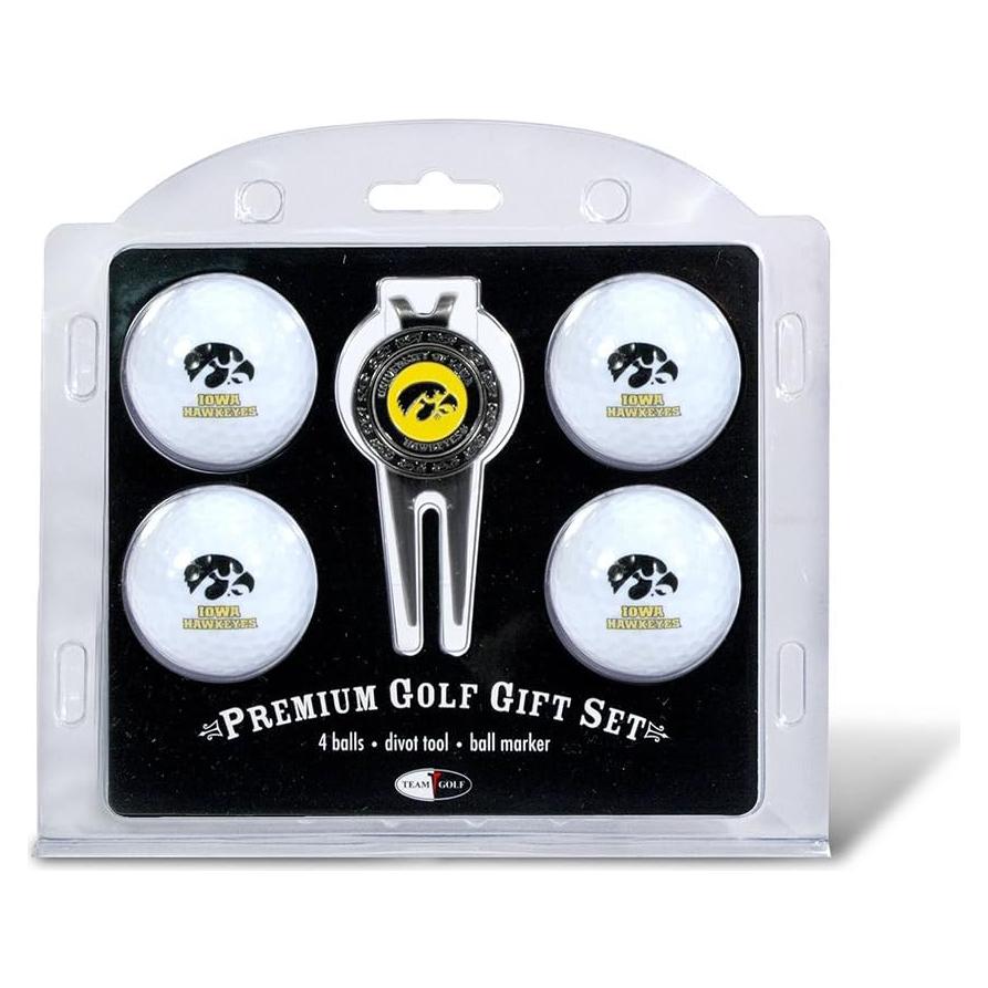 Set de 4 Bolas de Golf Team Golf Iowa Hawkeyes + Herramienta