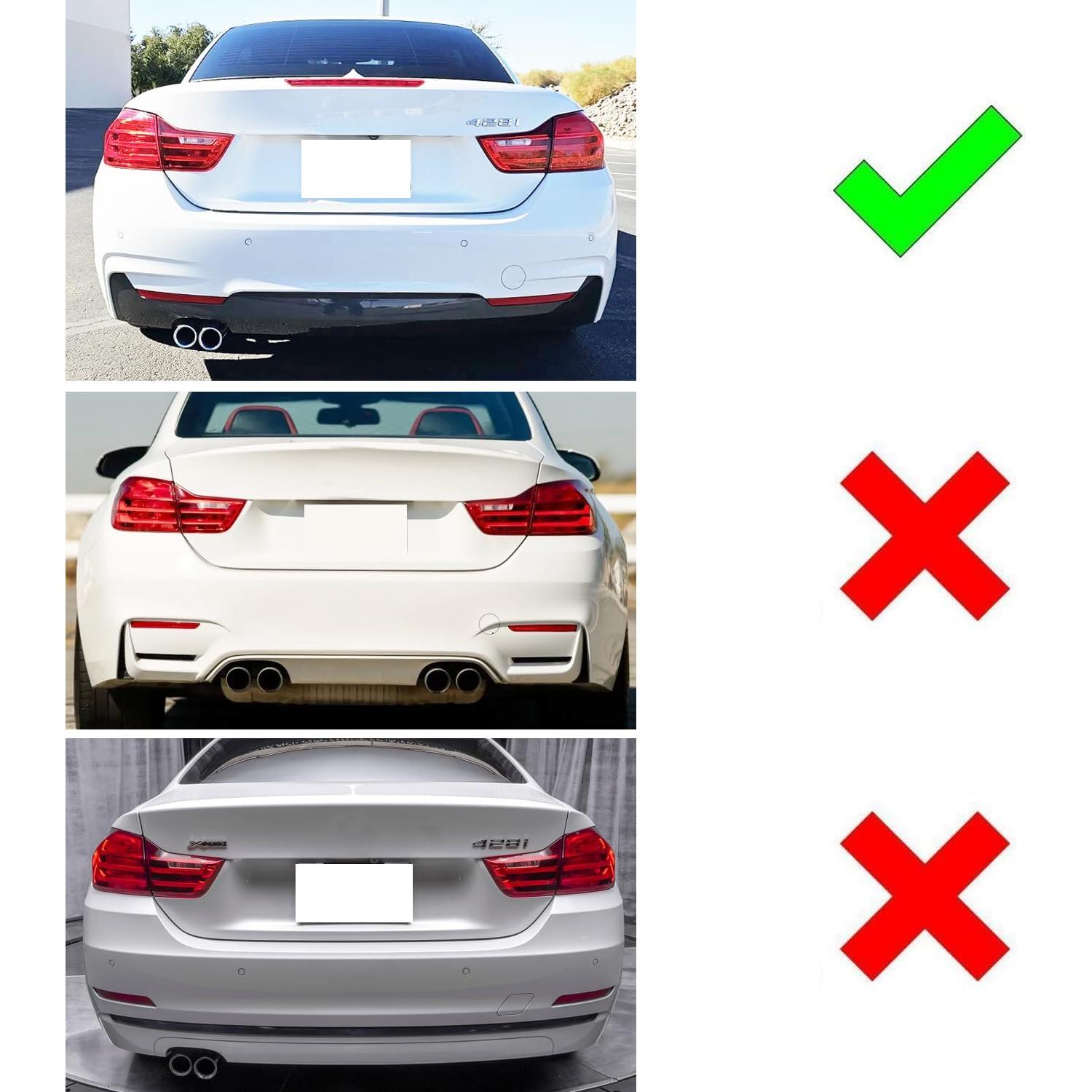 Lentes de Reflector Rojo iJDMTOY para Parachoques BMW M-Sport 2014-2020