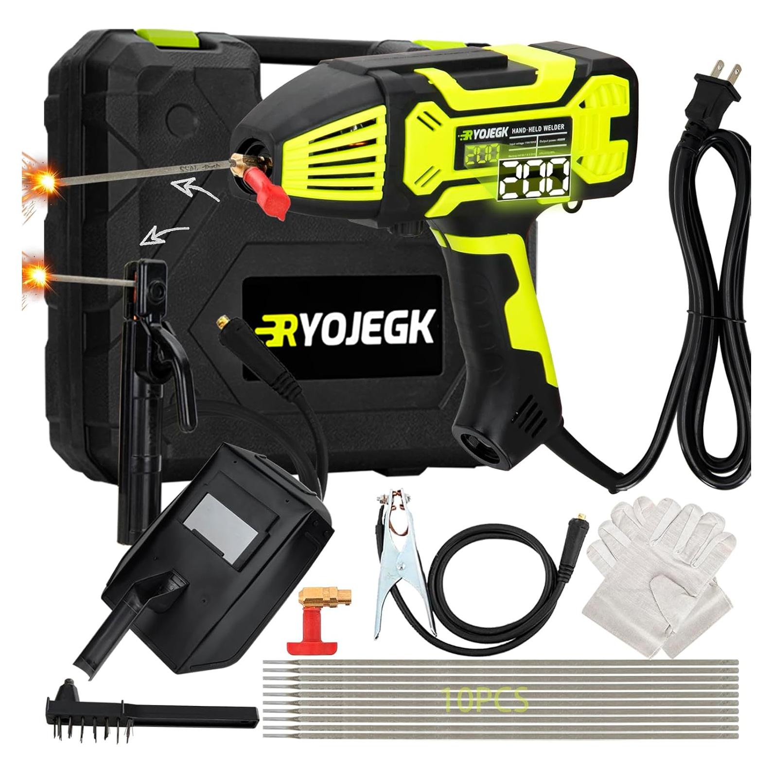 Soldador Portátil RYOJEGK 20-200A 110V con Accesorios