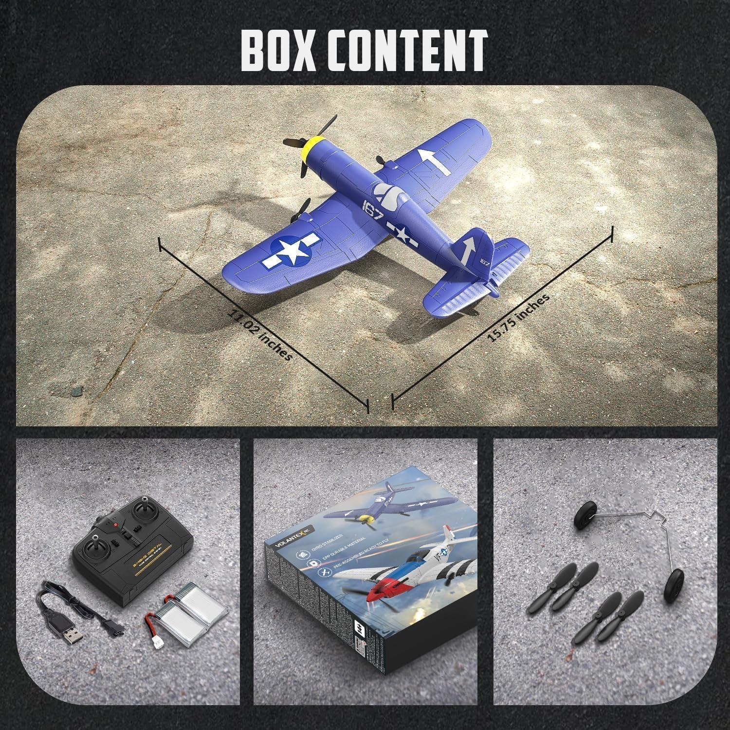 Avión RC VOLANTEX F4U Corsair 33cm RTF para Principiantes