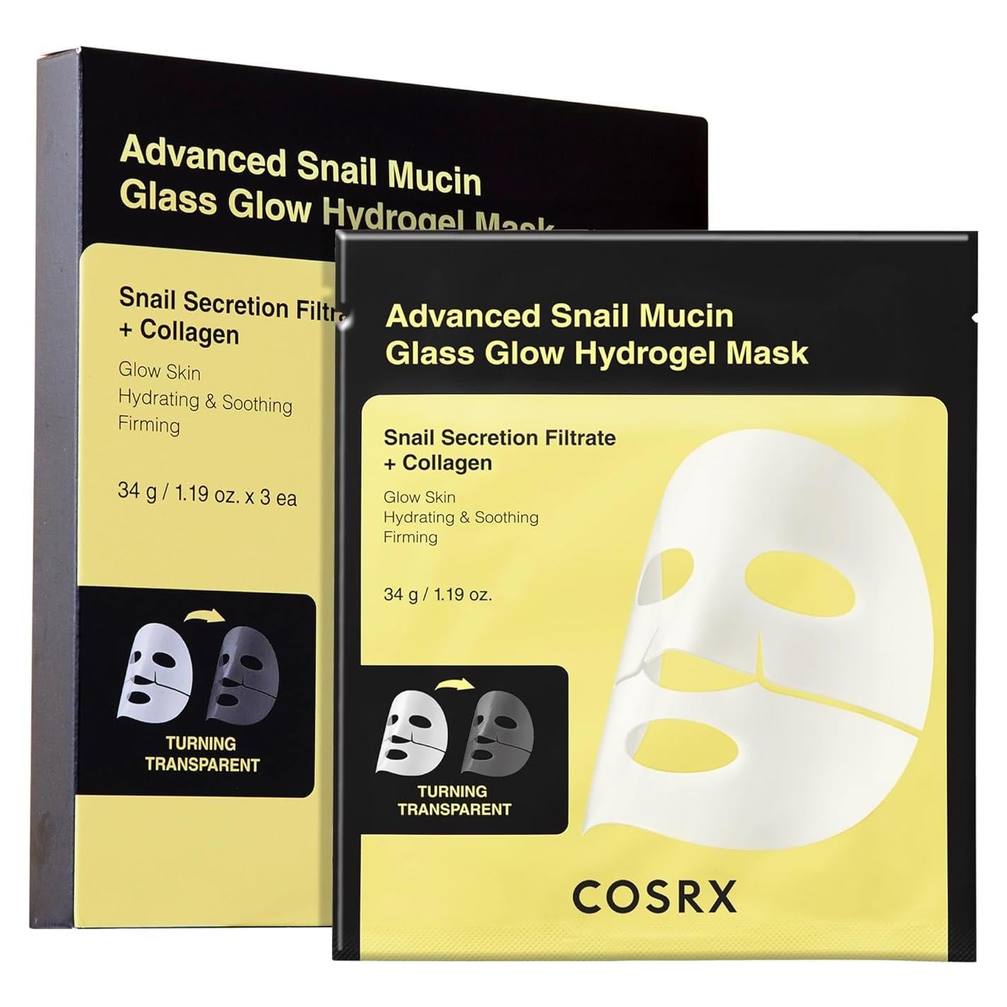 Mascarilla Hidrogel COSRX con Mucina de Caracol 3 Pzas