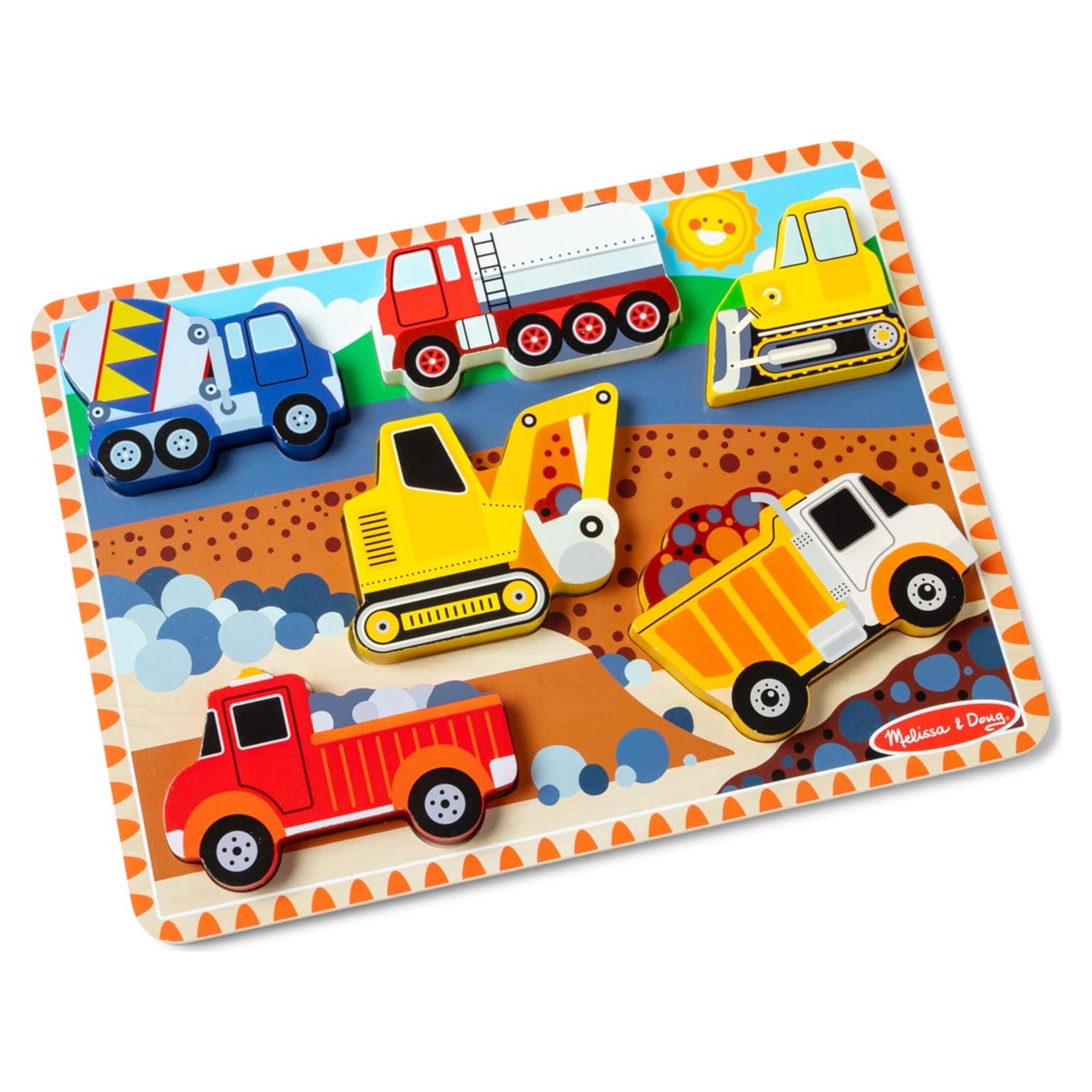 Rompecabezas de Madera Melissa & Doug Vehículos de Construcción