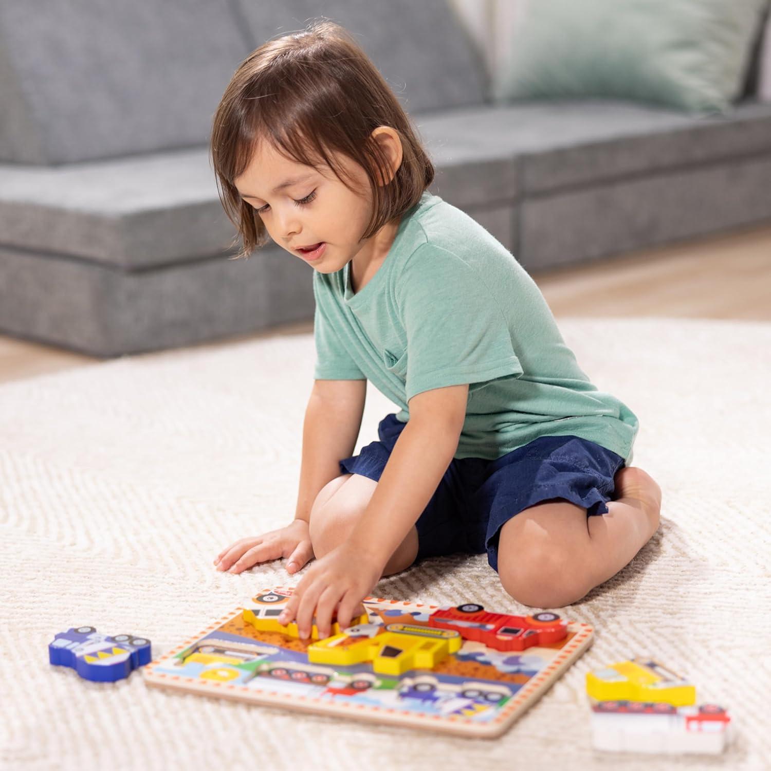 Rompecabezas de Madera Melissa & Doug Vehículos de Construcción