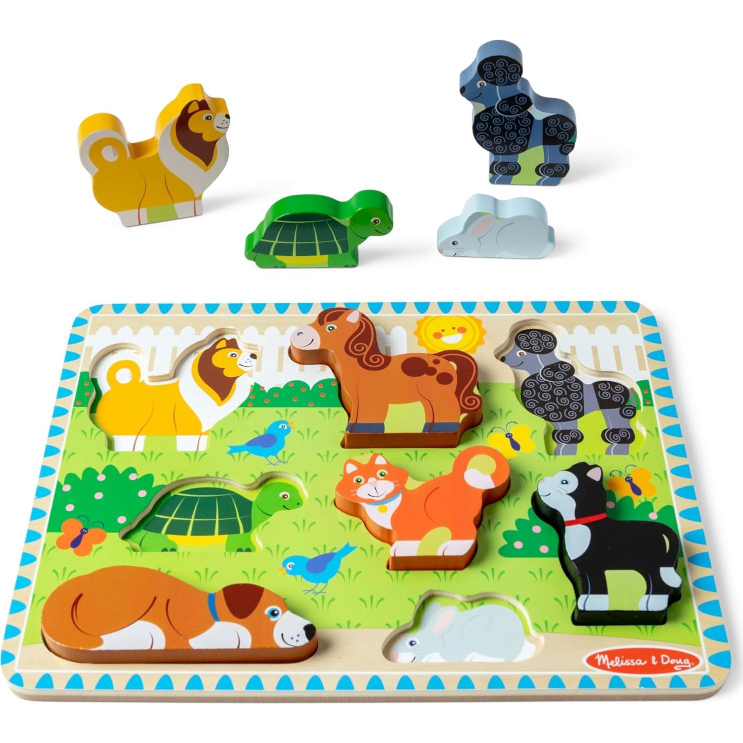 Rompecabezas de Madera Melissa & Doug 8 Piezas Mascotas