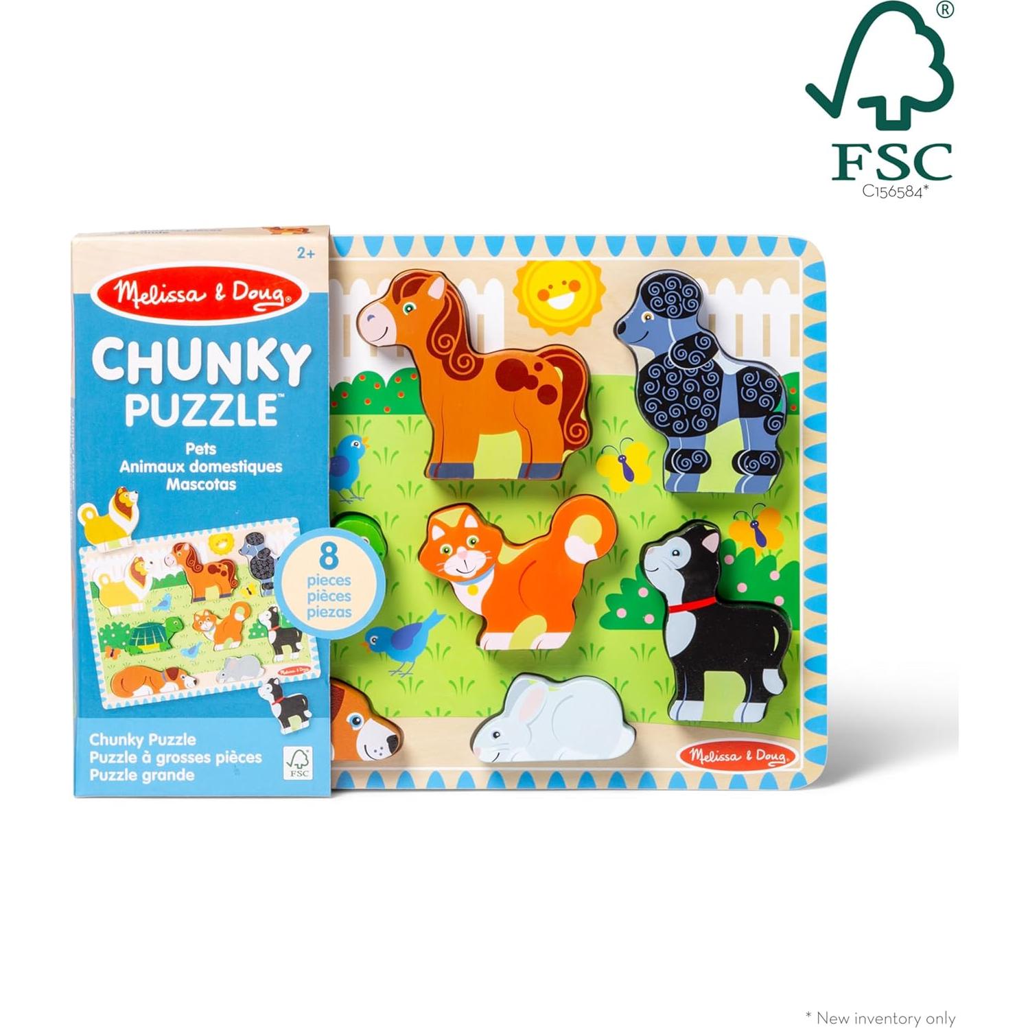 Rompecabezas de Madera Melissa & Doug 8 Piezas Mascotas