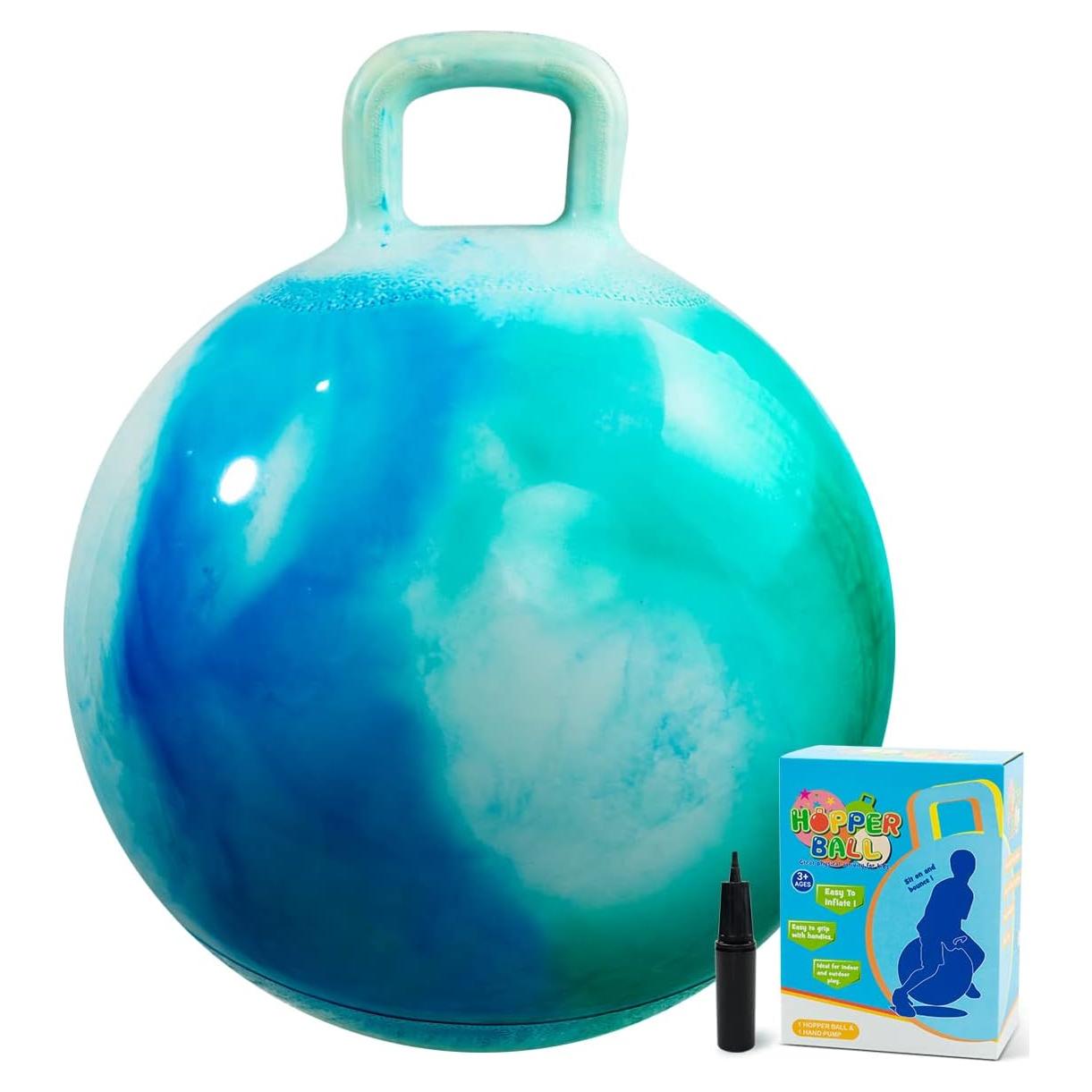 Pelota Saltarina U&C Planet 45 cm con Mango para Niños 3-6 Años