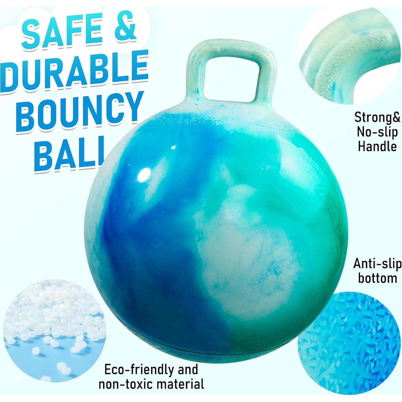 Pelota Saltarina U&C Planet 45 cm con Mango para Niños 3-6 Años