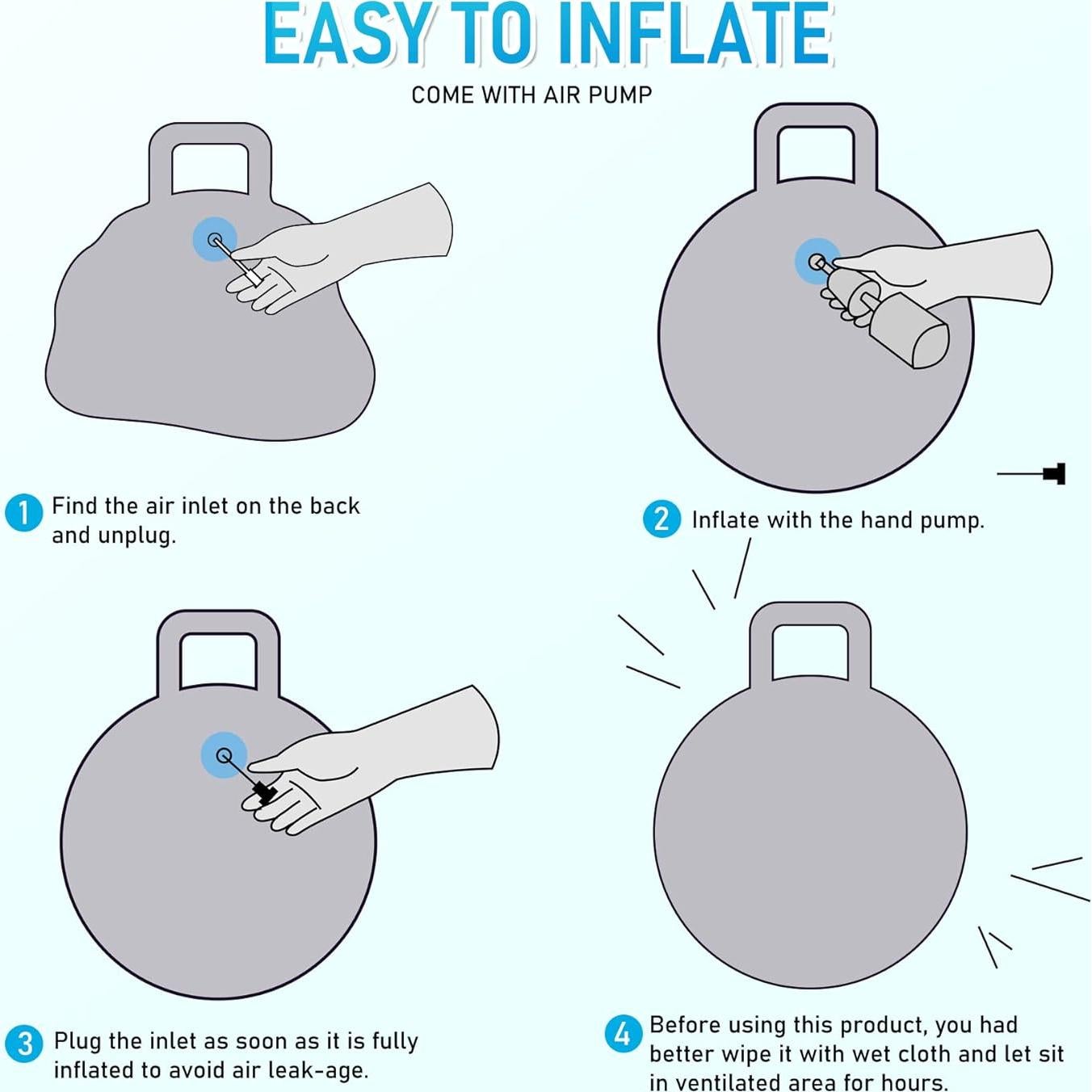 Pelota Saltarina U&C Planet 45 cm con Mango para Niños 3-6 Años