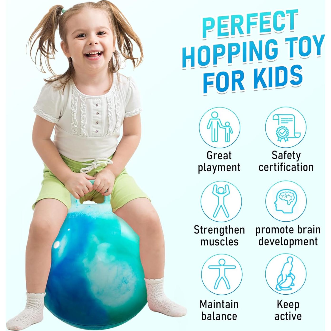 Pelota Saltarina U&C Planet 45 cm con Mango para Niños