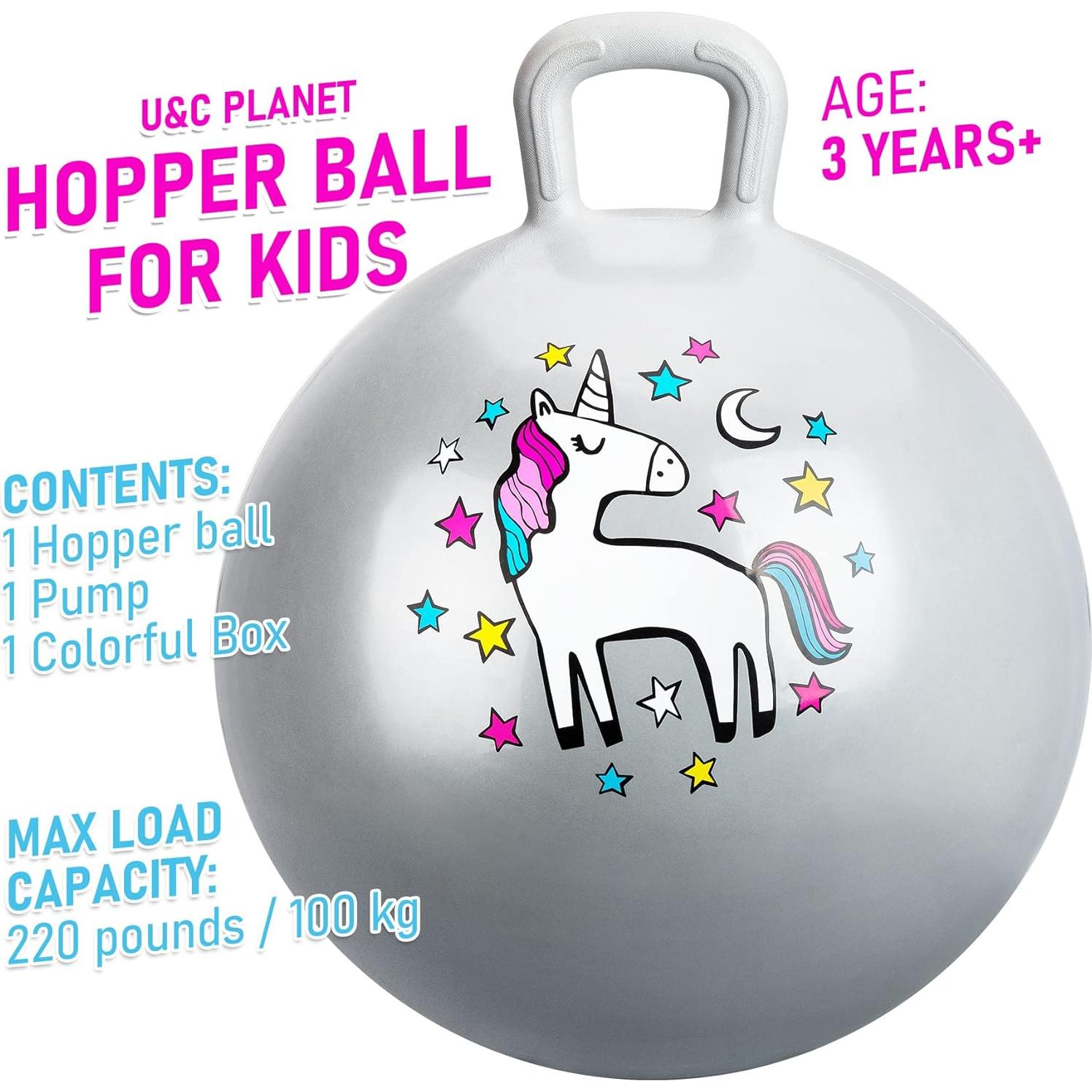 Pelota Saltarina U&C Planet 45 cm Unicornio para Niños