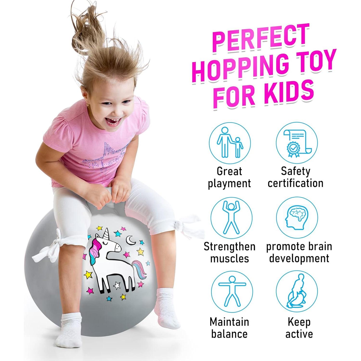 Pelota Saltarina U&C Planet 45 cm Unicornio para Niños