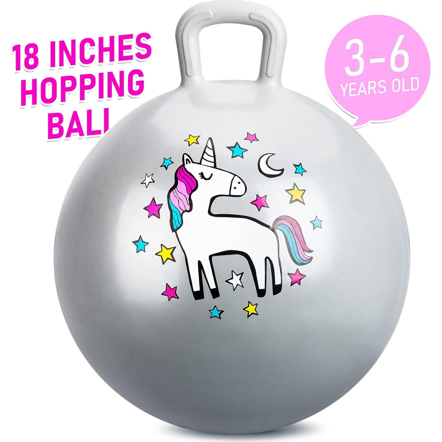 Pelota Saltarina U&C Planet 45 cm Unicornio para Niños