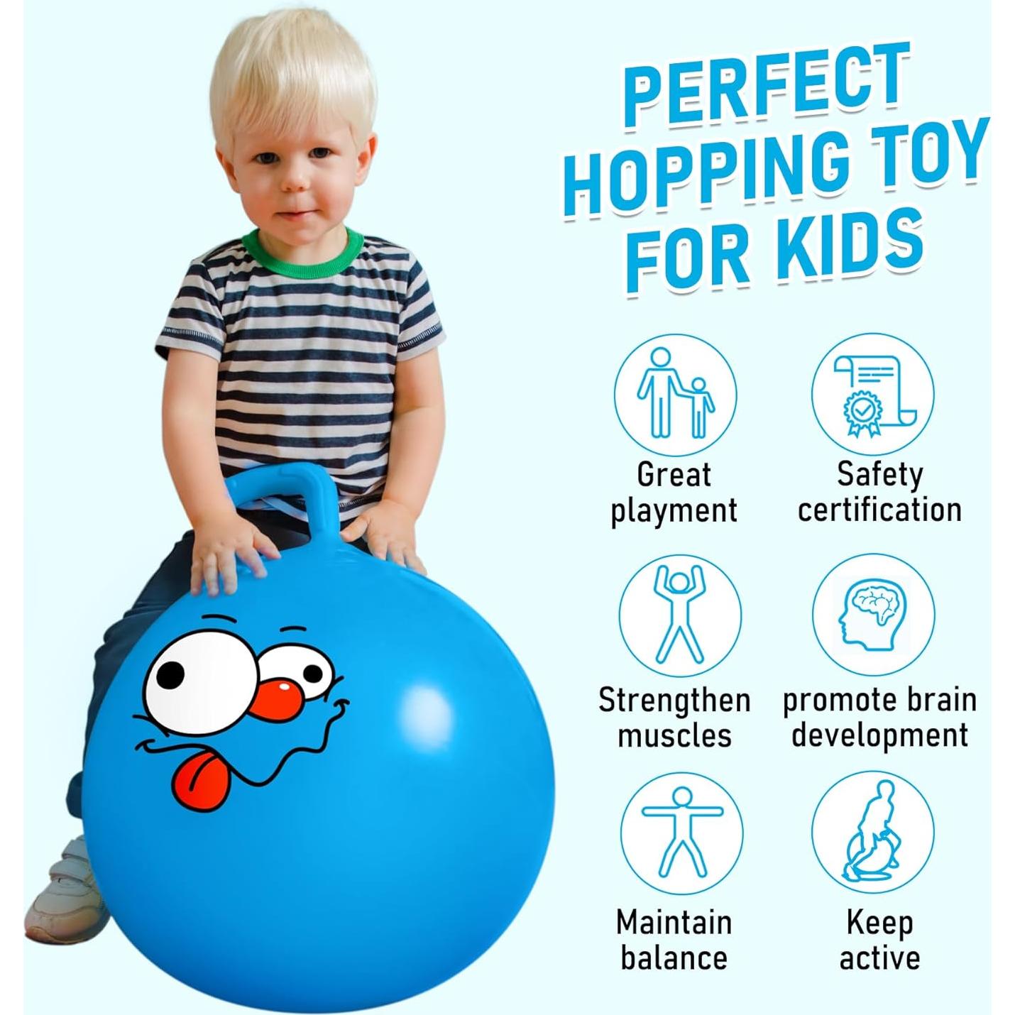 Pelota de Salto U&C 50 cm Azul para Niños 5-9 Años