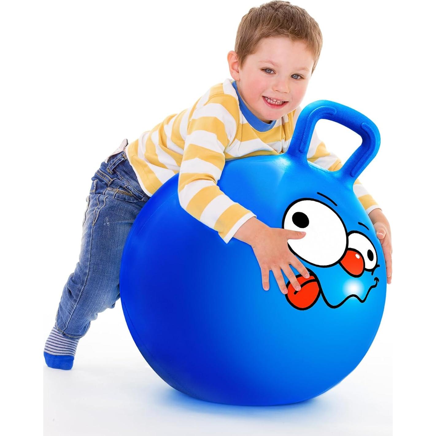 Pelota de Salto U&C 50 cm Azul para Niños 5-9 Años