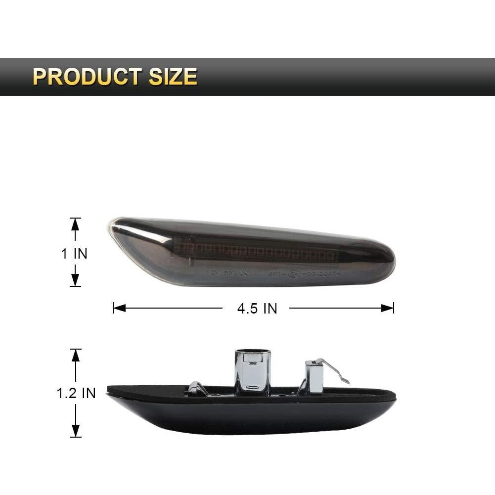 Luz de Señal de Giro LED Gempro Ámbar Secuencial 2 Pcs