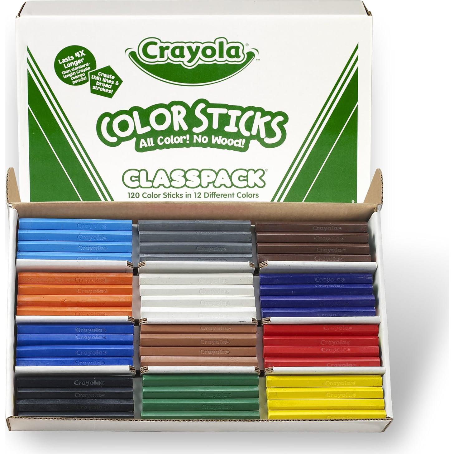 Lápices de Colores Crayola 120 Ct Asortidos Sin Madera